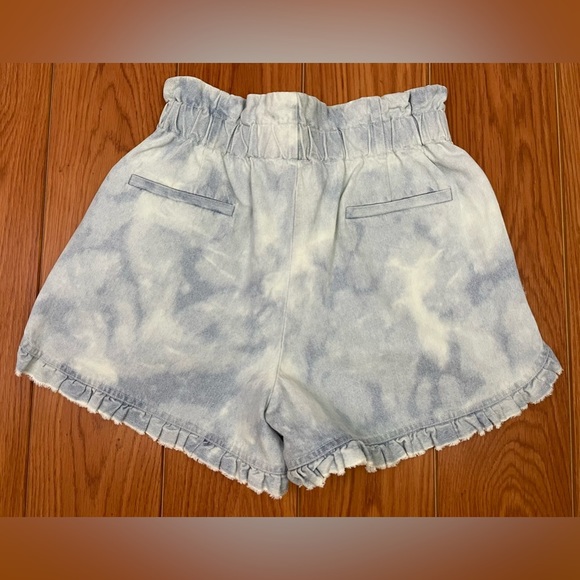 NWT Sea New York Daryl Bleached High Rise Ruffle Hem Denim Shorts Size 10 - Picture 5 of 5